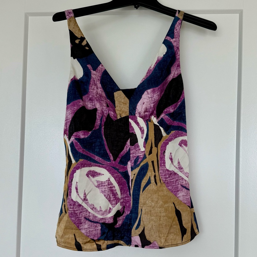 Colorful Abstract Patterned Blouse - XS
